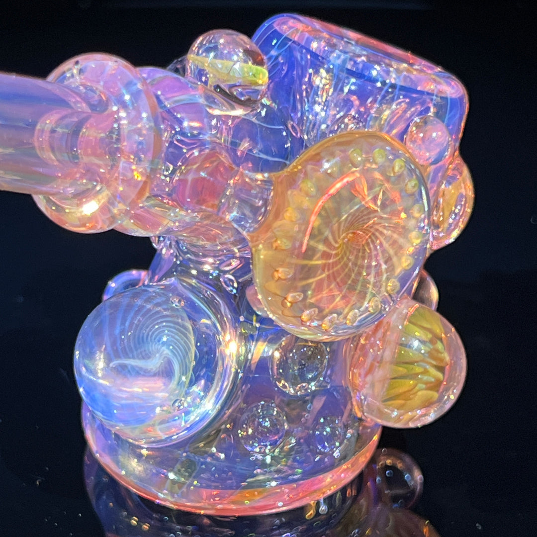 Gold Fumed Marbled Sherlock Pipe Glass Pipe Sugar Shack   