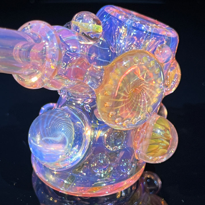 Gold Fumed Marbled Sherlock Pipe Glass Pipe Sugar Shack   