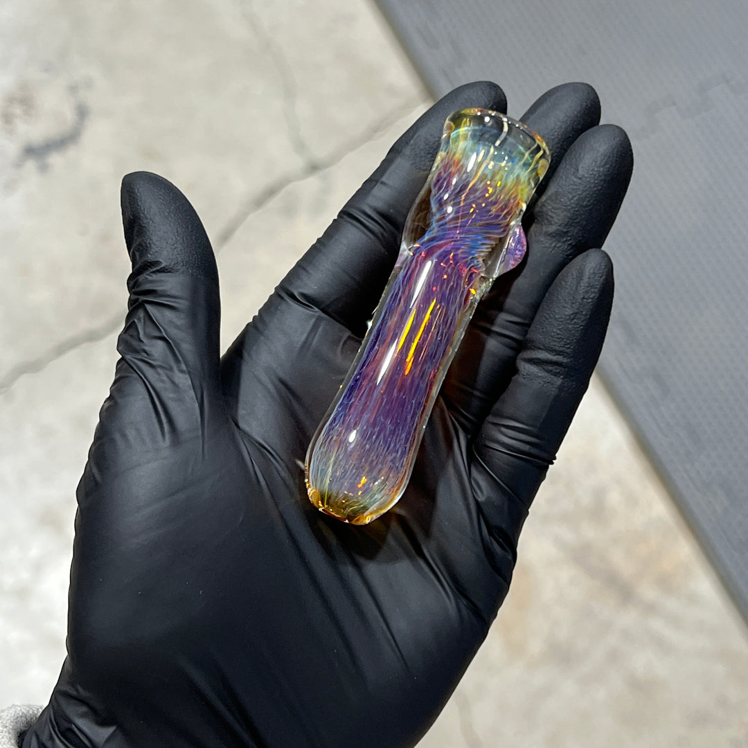 Thick Purple Chillum Glass Pipe Chuck Glass   