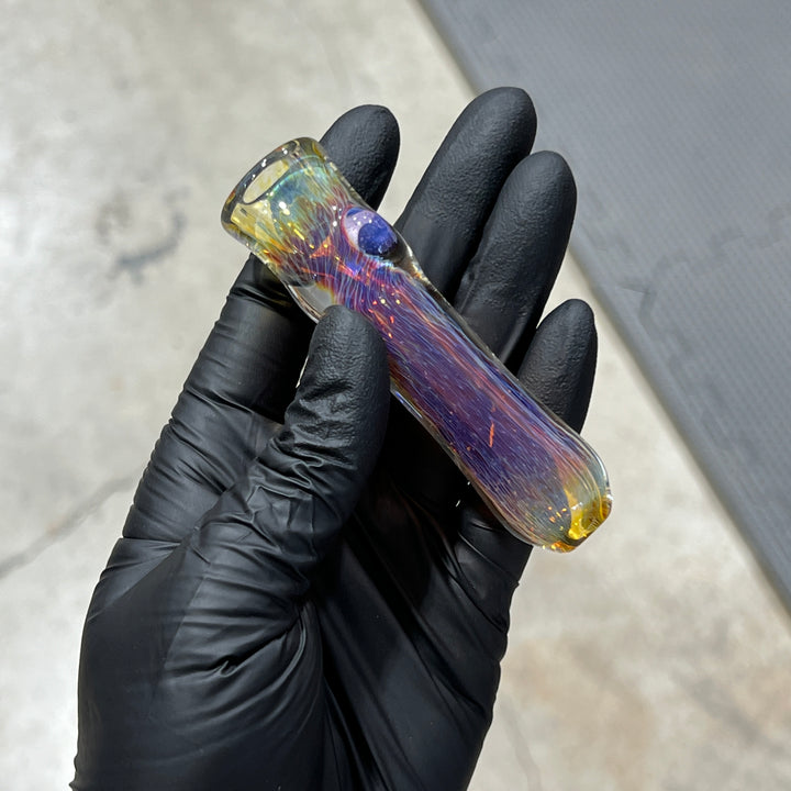 Thick Purple Chillum Glass Pipe Chuck Glass   