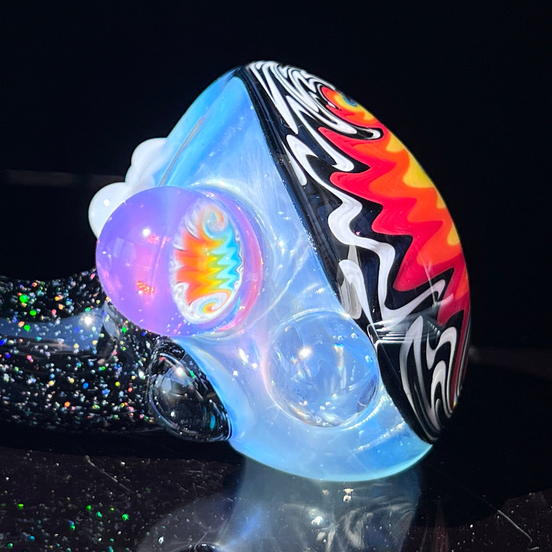 Fluffy Cloud Pipe Lg. Glass Pipe Cajun Glass   