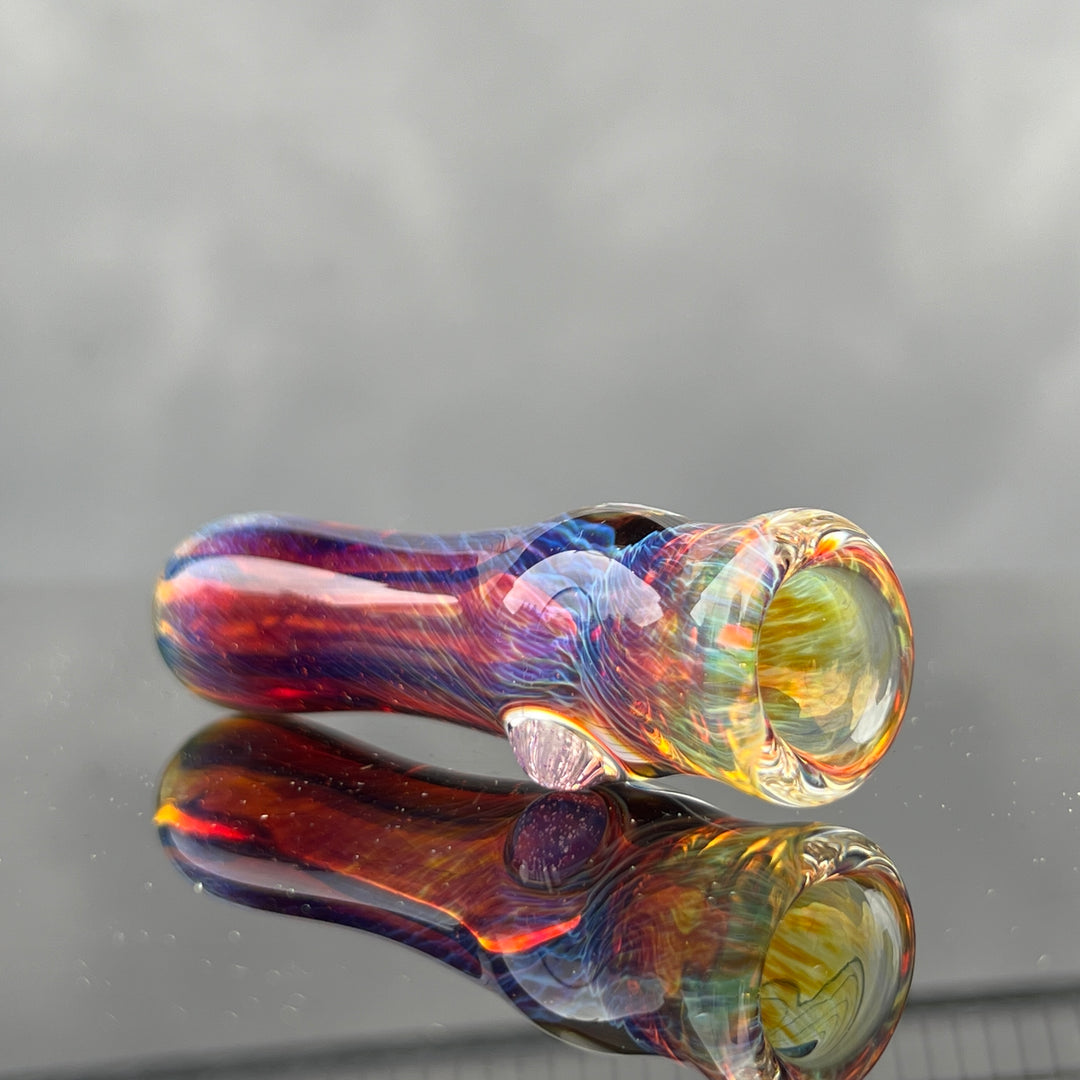 Thick Purple Chillum Glass Pipe Chuck Glass   