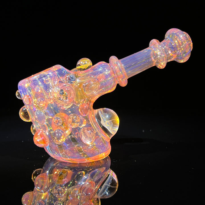 Gold Fumed Marbled Sherlock Pipe Glass Pipe Sugar Shack   