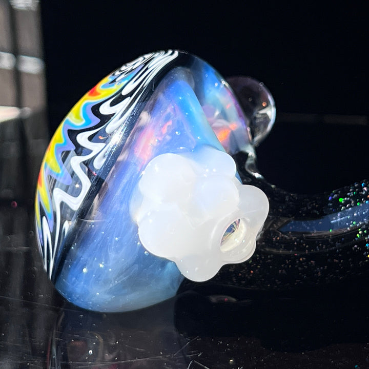 Fluffy Cloud Pipe Lg. Glass Pipe Cajun Glass   