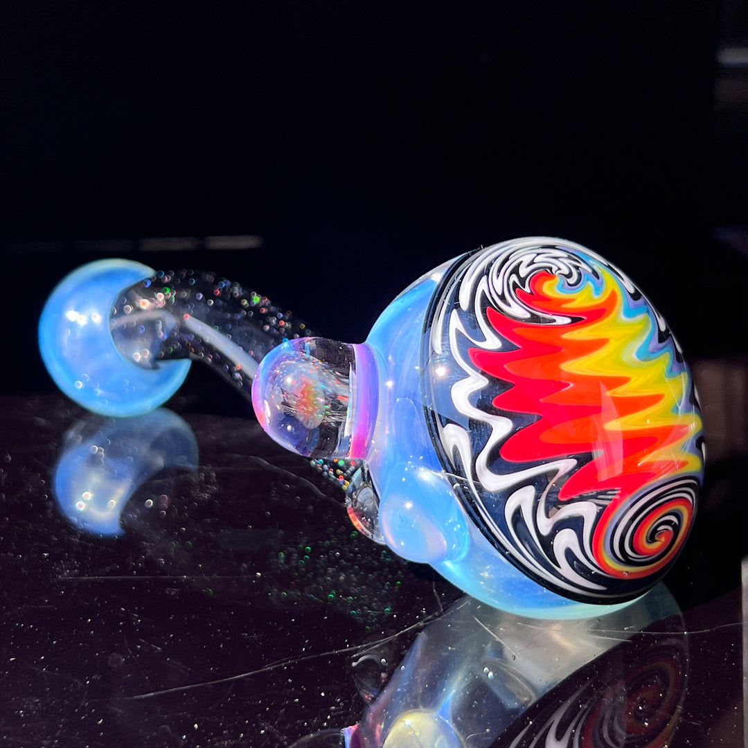 Fluffy Cloud Pipe Lg. Glass Pipe Cajun Glass   