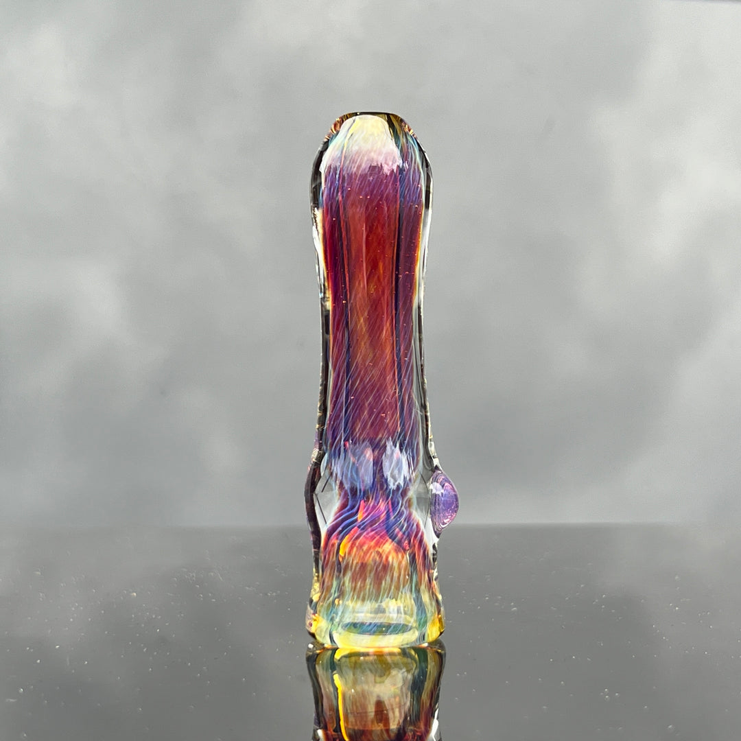 Thick Purple Chillum Glass Pipe Chuck Glass   