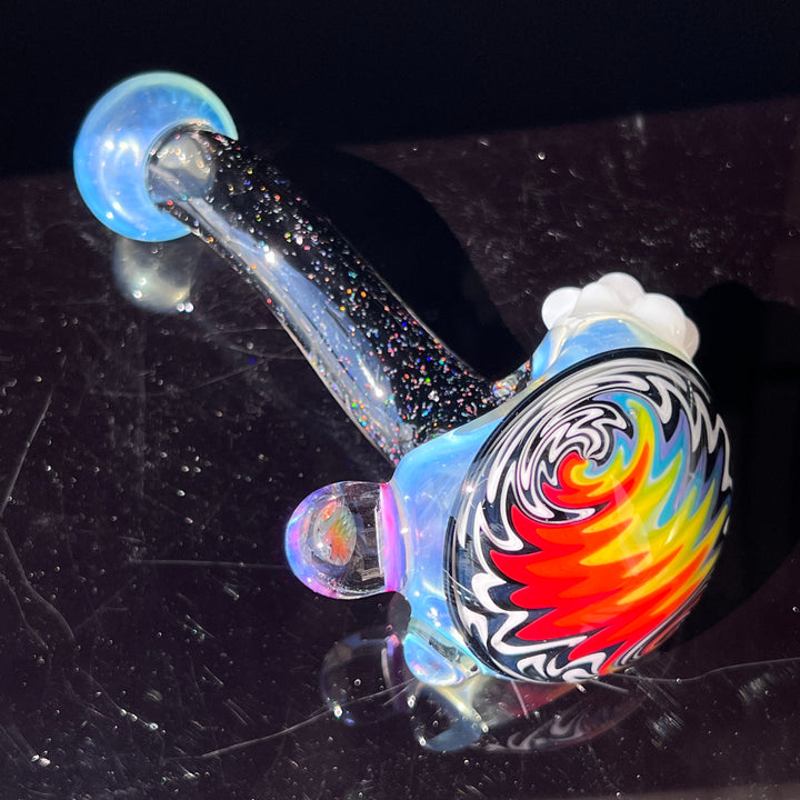 Fluffy Cloud Pipe Lg. Glass Pipe Cajun Glass   