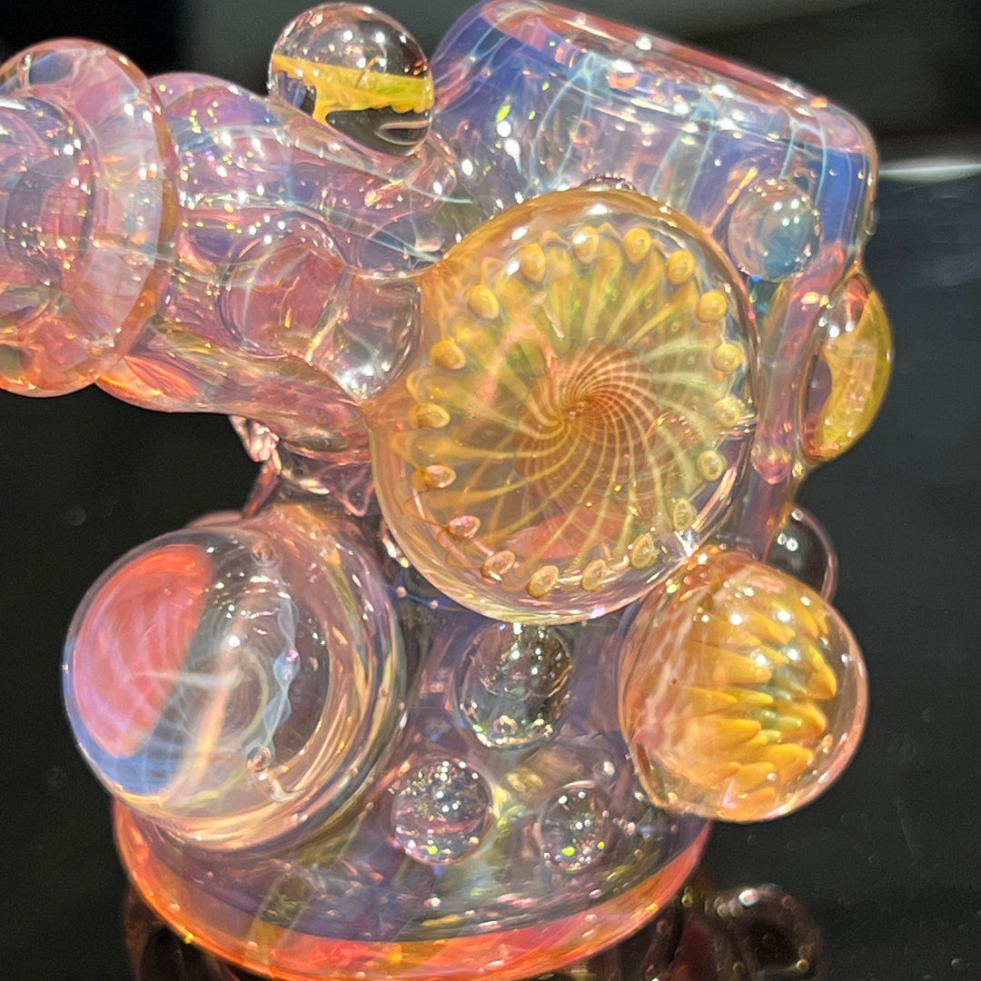 Gold Fumed Marbled Sherlock Pipe Glass Pipe Sugar Shack   