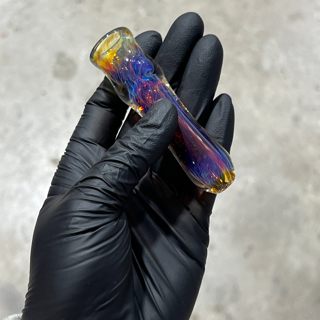 Thick Purple Chillum Glass Pipe Chuck Glass   