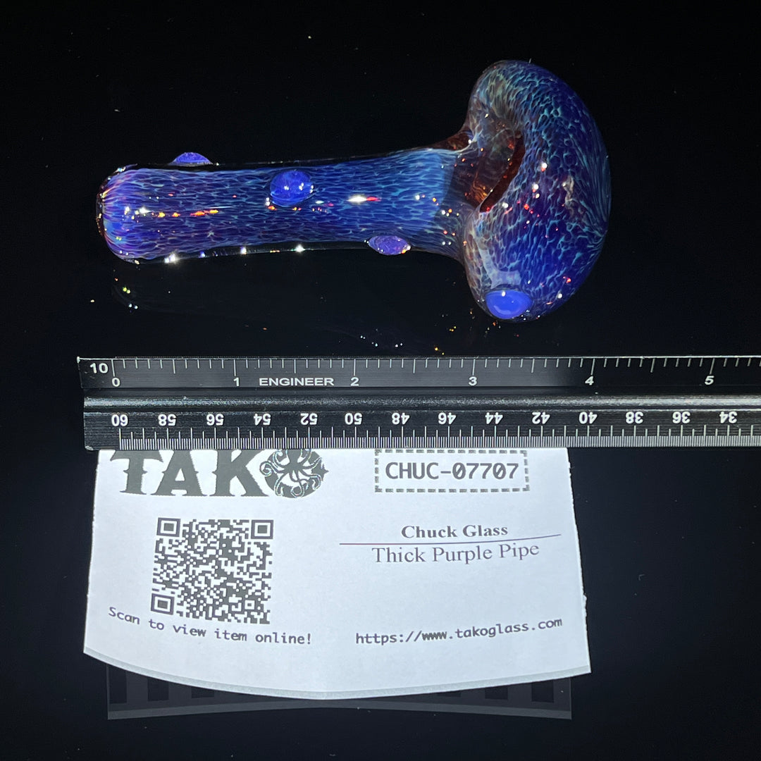 Thick Purple Pipe Glass Pipe Chuck Glass