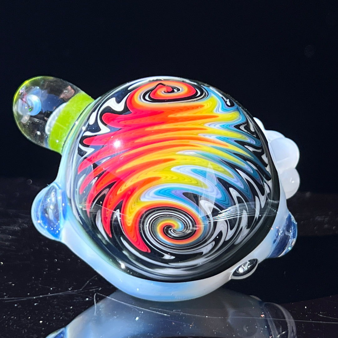 Fluffy Cloud Pipe Lg. Glass Pipe Cajun Glass   