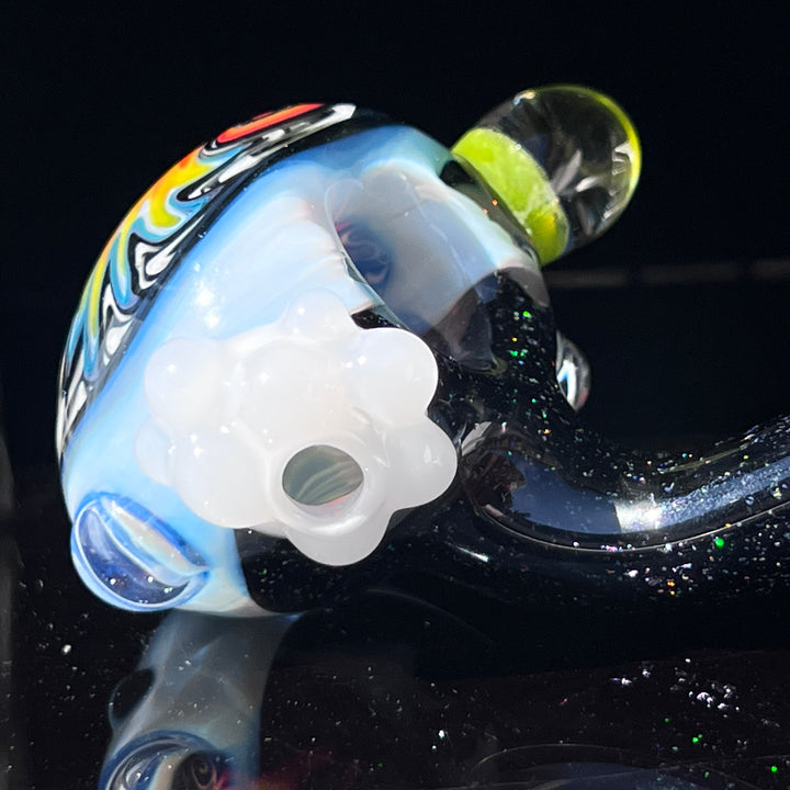 Fluffy Cloud Pipe Lg. Glass Pipe Cajun Glass   