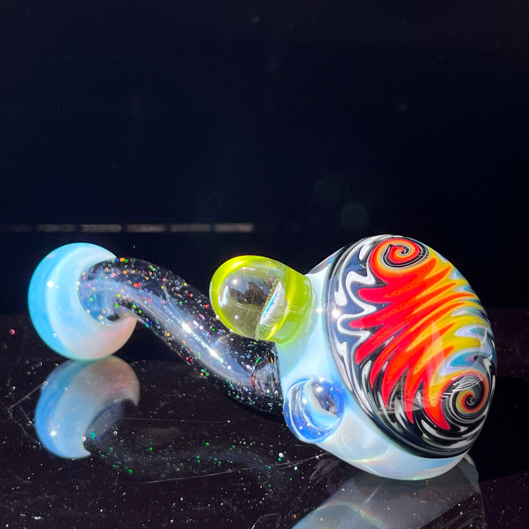 Fluffy Cloud Pipe Lg. Glass Pipe Cajun Glass   