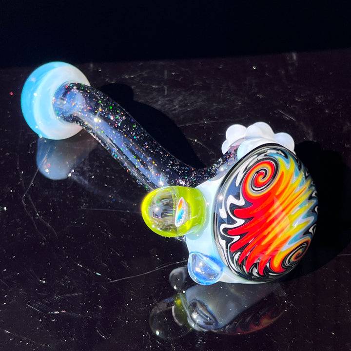 Fluffy Cloud Pipe Lg. Glass Pipe Cajun Glass   