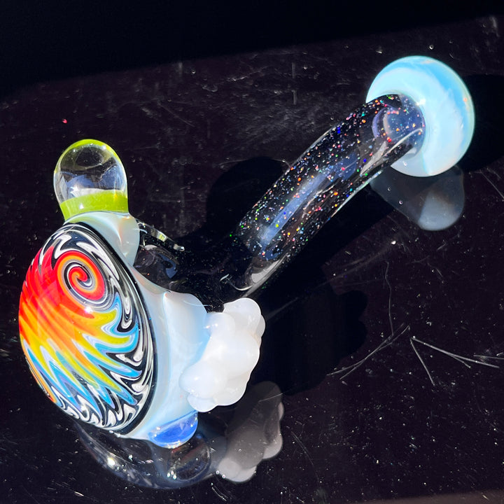 Fluffy Cloud Pipe Lg. Glass Pipe Cajun Glass   