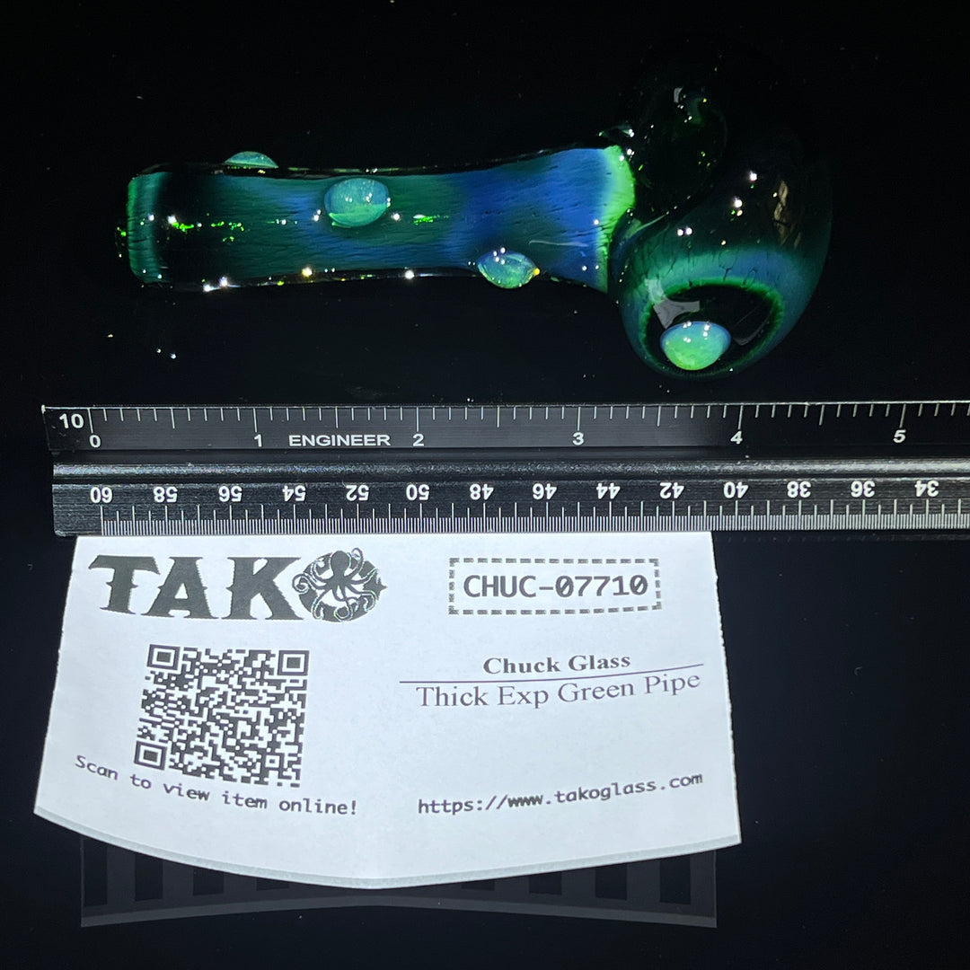 Thick Exp Green Pipe Glass Pipe Chuck Glass