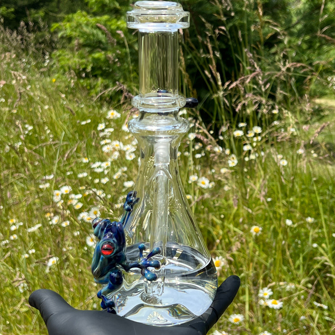 10" Purple Sable Frog Bong Glass Pipe Tako Glass   