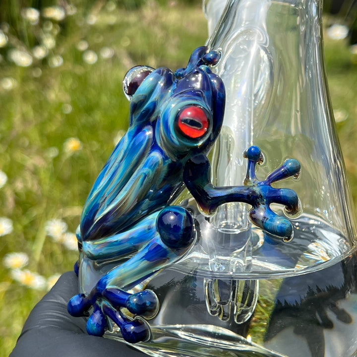 10" Purple Sable Frog Bong Glass Pipe Tako Glass   