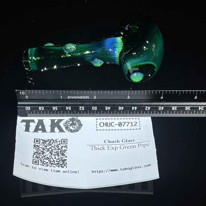 Thick Exp Green Pipe Glass Pipe Chuck Glass