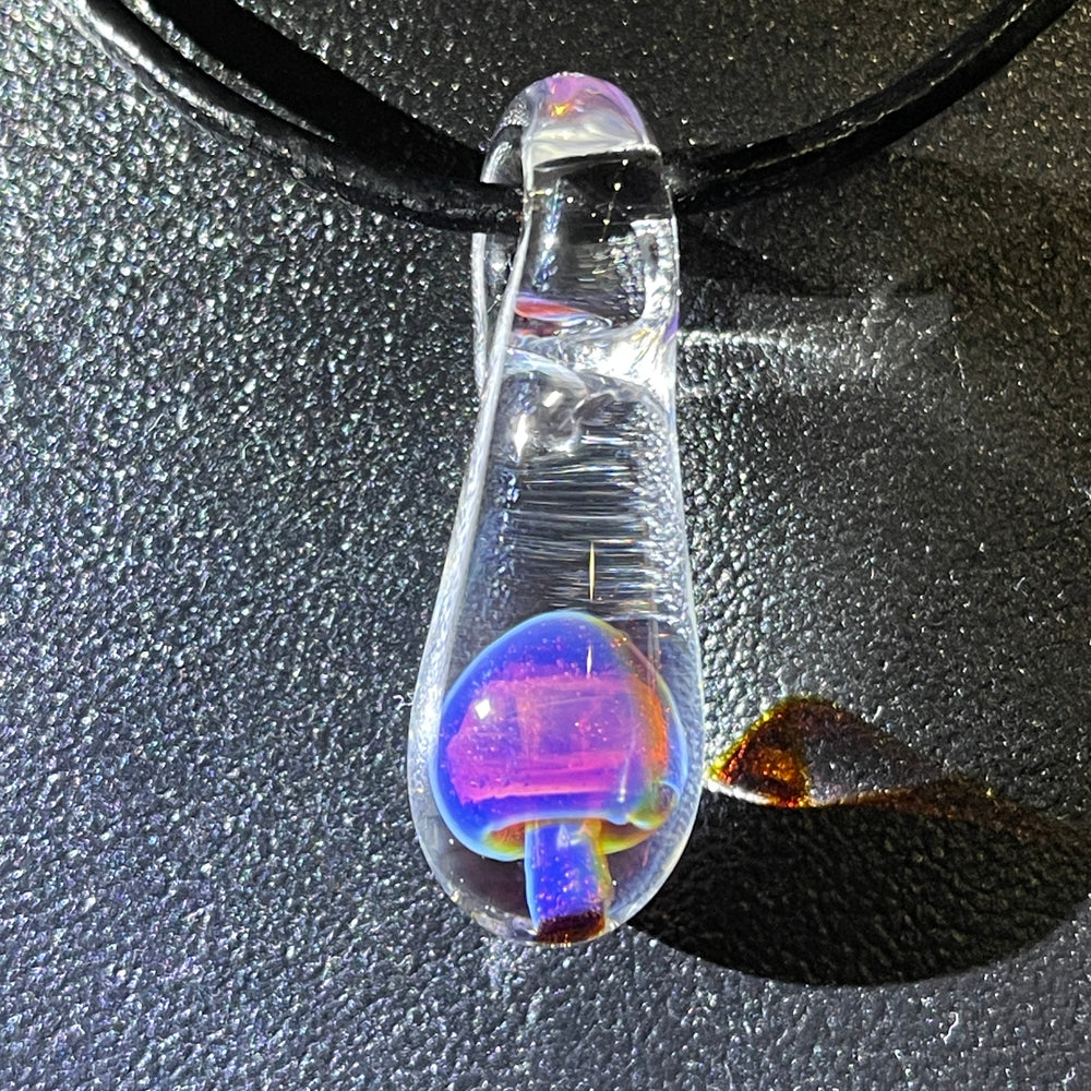 Purple Mushroom Drop Pendant Glass Pipe Beezy Glass   