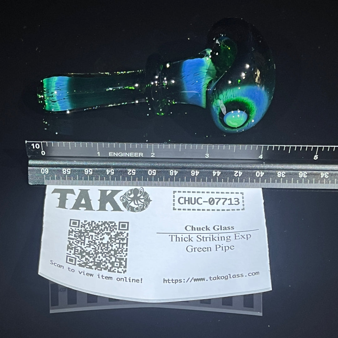 Thick Exp Green Pipe Glass Pipe Chuck Glass