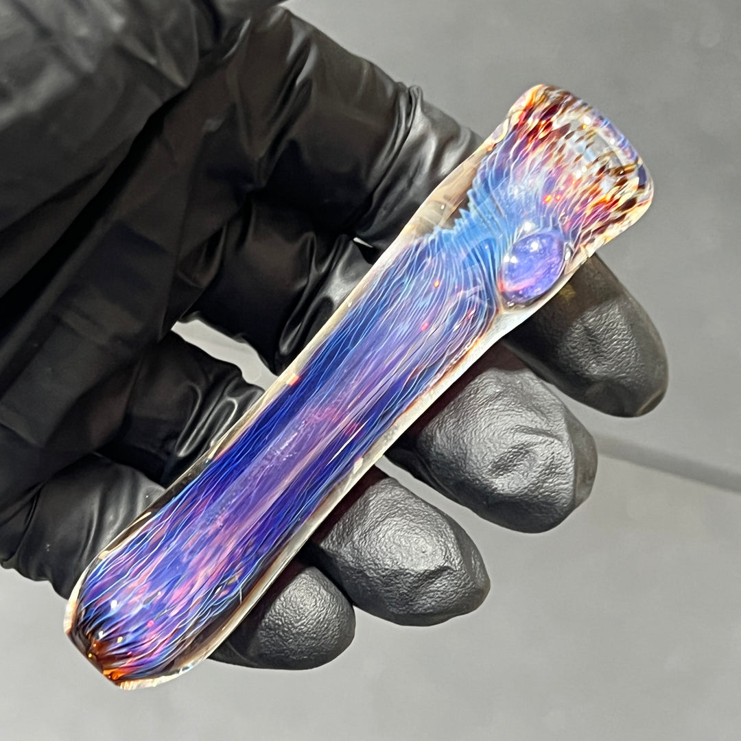 Thick Purple Chillum Glass Pipe Chuck Glass