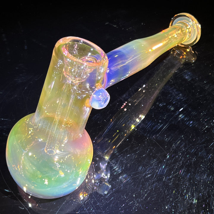 Gold Fume Hammer Bubbler Glass Pipe Cose Glass   