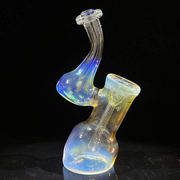 Silver Fume Sherlock Bubbler Glass Pipe Cose Glass   