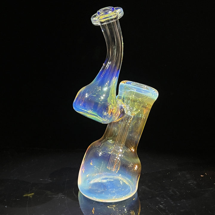 Silver Fume Sherlock Bubbler Glass Pipe Cose Glass   