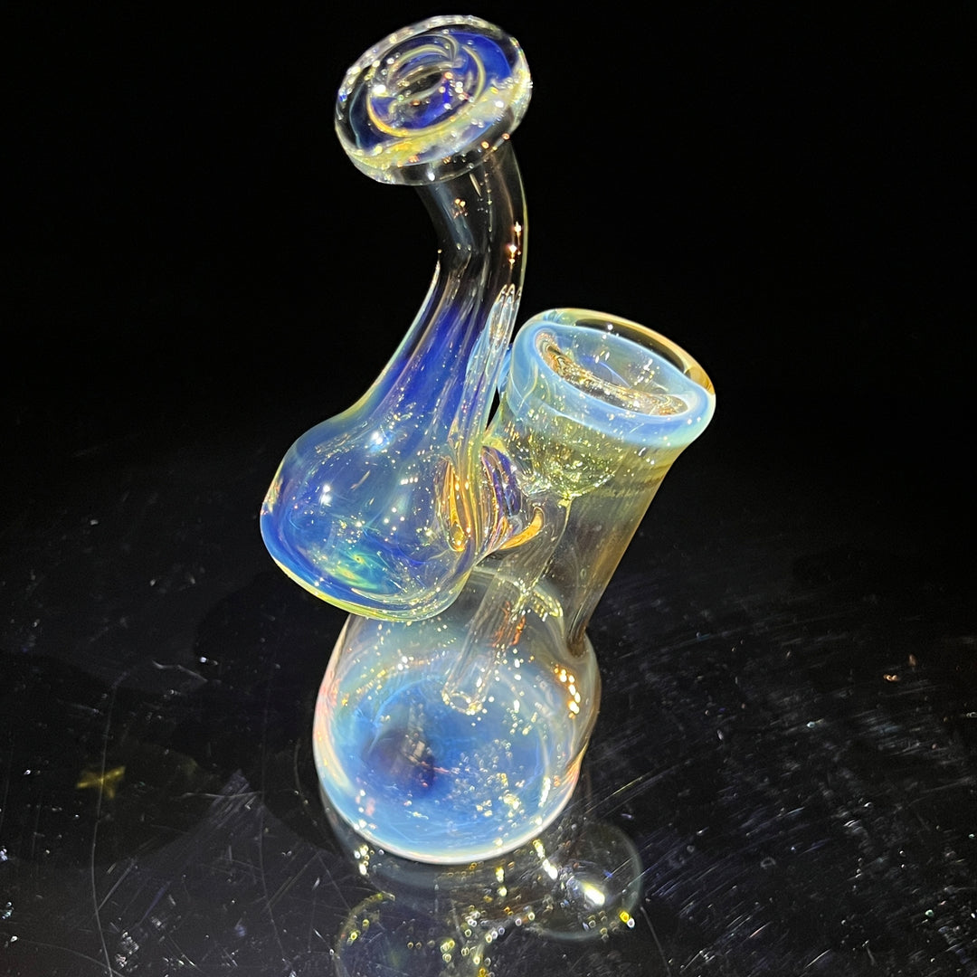 Silver Fume Sherlock Bubbler Glass Pipe Cose Glass   