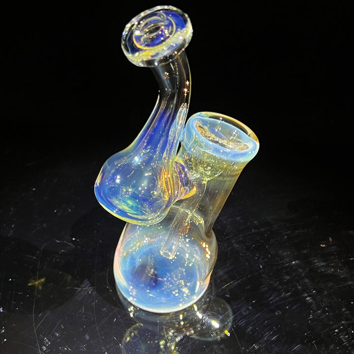 Silver Fume Sherlock Bubbler Glass Pipe Cose Glass   