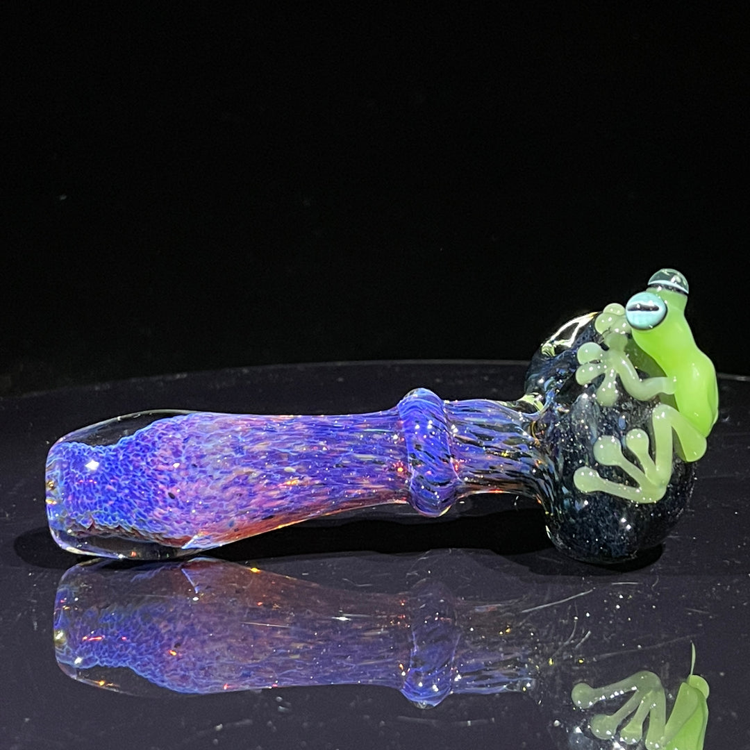 Purple Magic Frog Spoon Glass Pipe Beezy Glass   