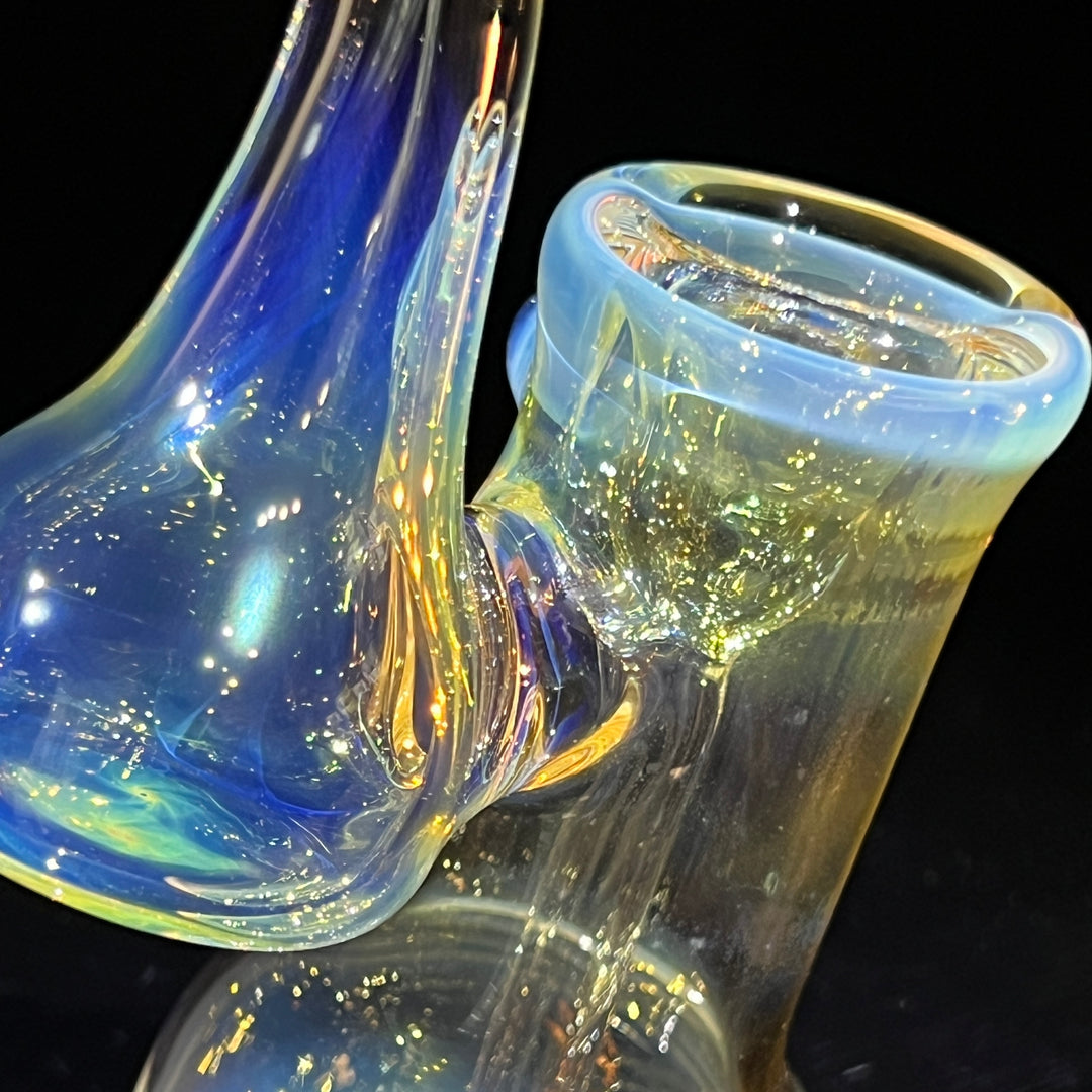 Silver Fume Sherlock Bubbler Glass Pipe Cose Glass   