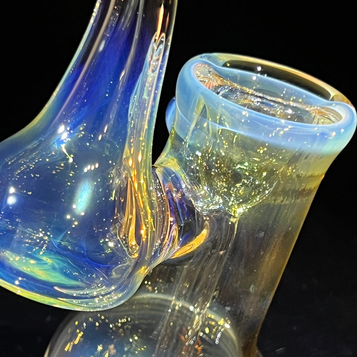 Silver Fume Sherlock Bubbler Glass Pipe Cose Glass   