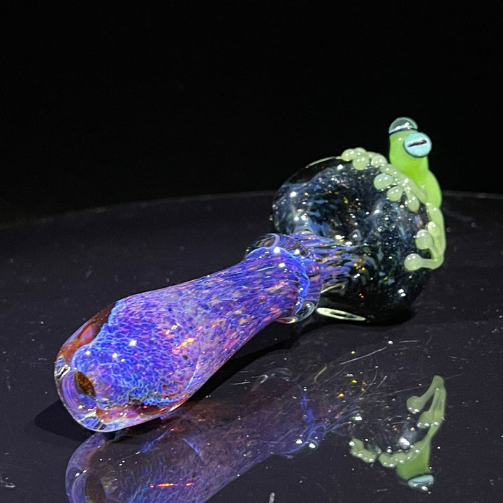 Purple Magic Frog Spoon Glass Pipe Beezy Glass   