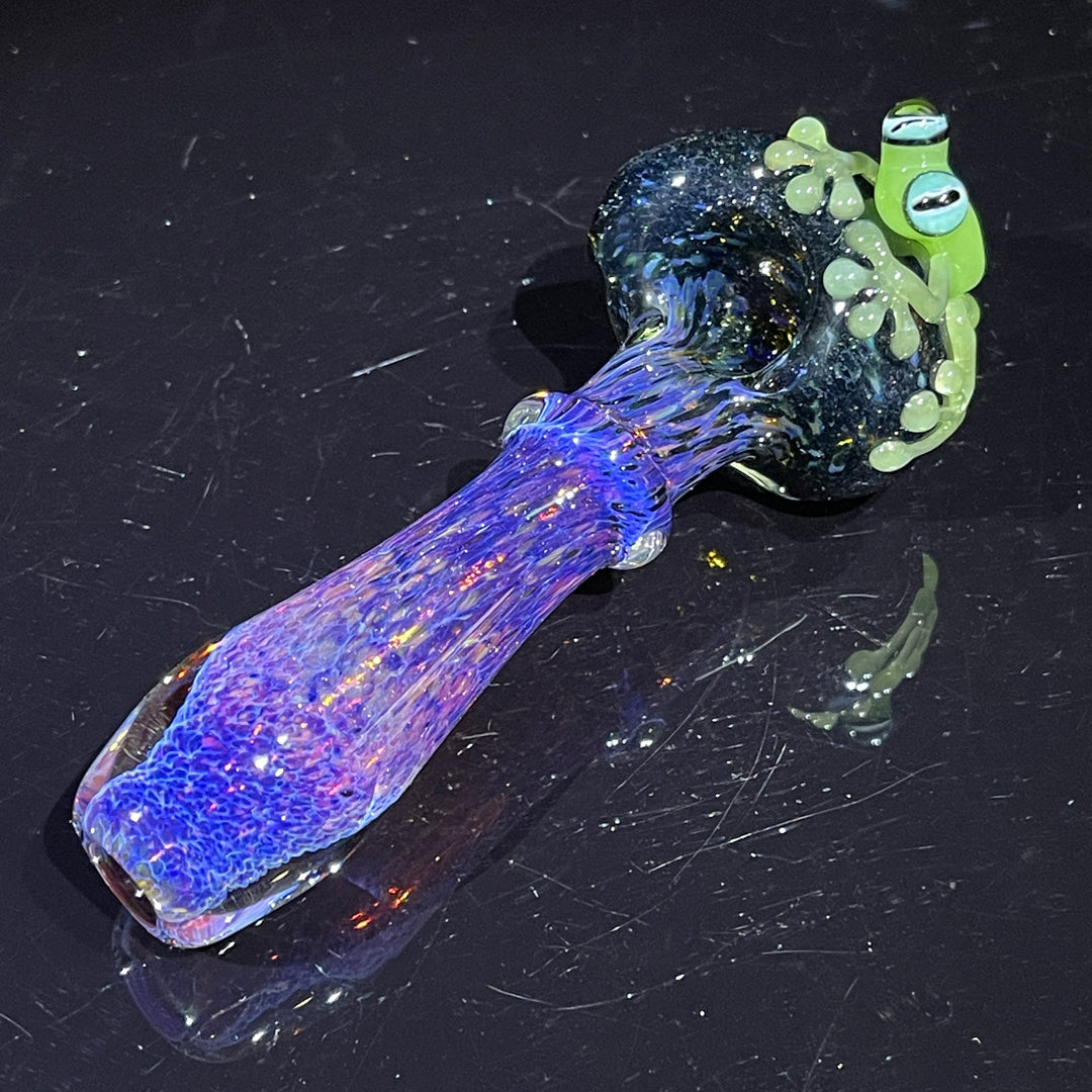 Purple Magic Frog Spoon Glass Pipe Beezy Glass   