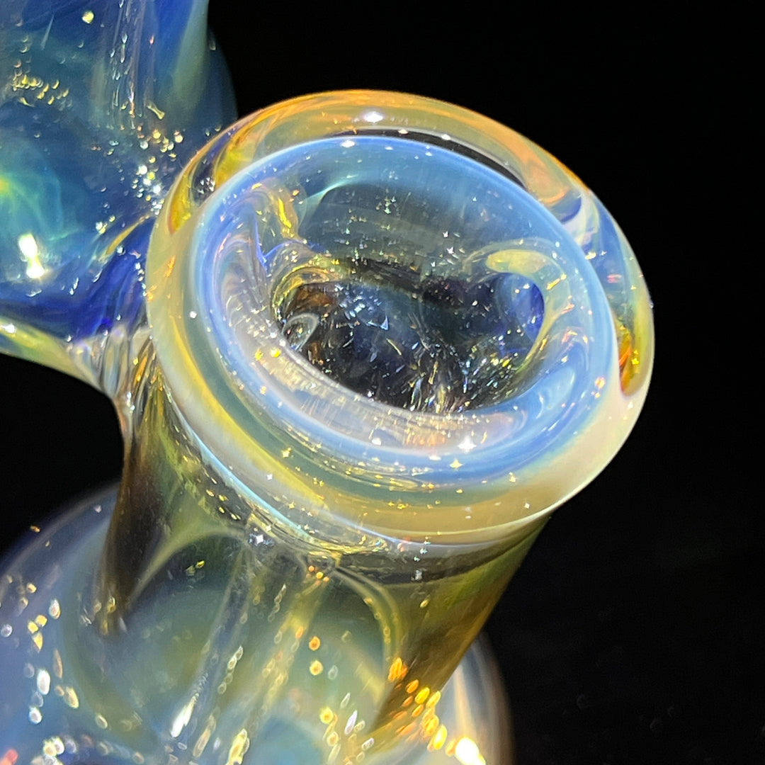 Silver Fume Sherlock Bubbler Glass Pipe Cose Glass   