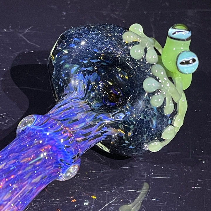 Purple Magic Frog Spoon Glass Pipe Beezy Glass   