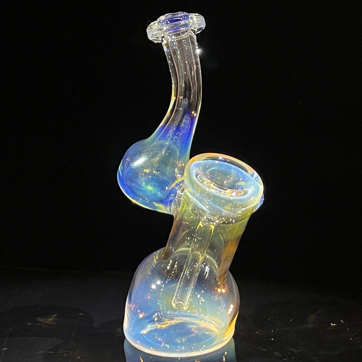 Silver Fume Sherlock Bubbler Glass Pipe Cose Glass   