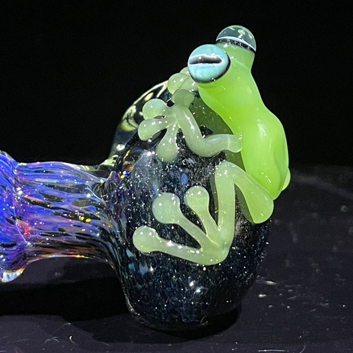 Purple Magic Frog Spoon Glass Pipe Beezy Glass   