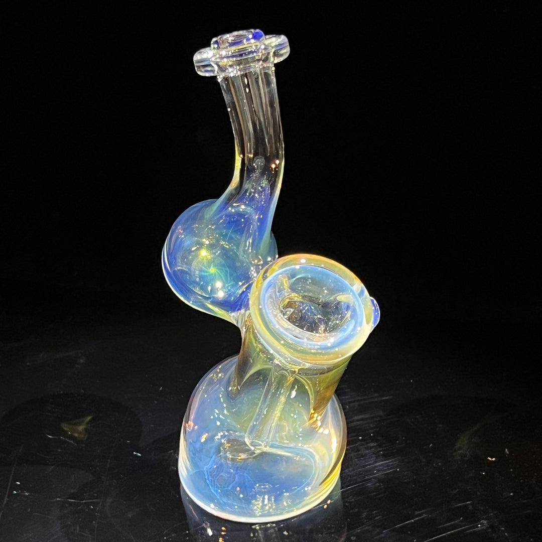 Silver Fume Sherlock Bubbler Glass Pipe Cose Glass   