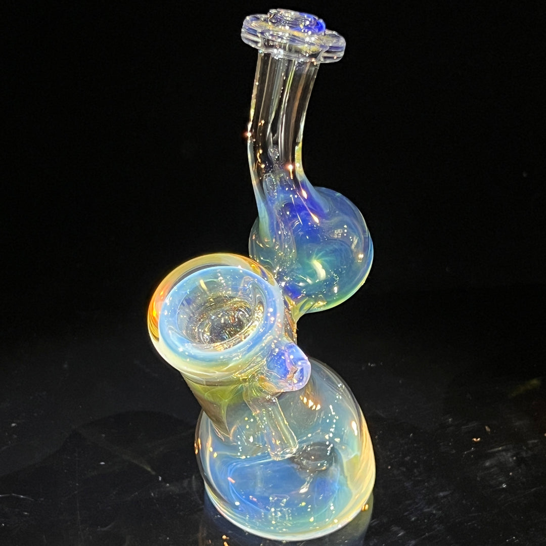 Silver Fume Sherlock Bubbler Glass Pipe Cose Glass   