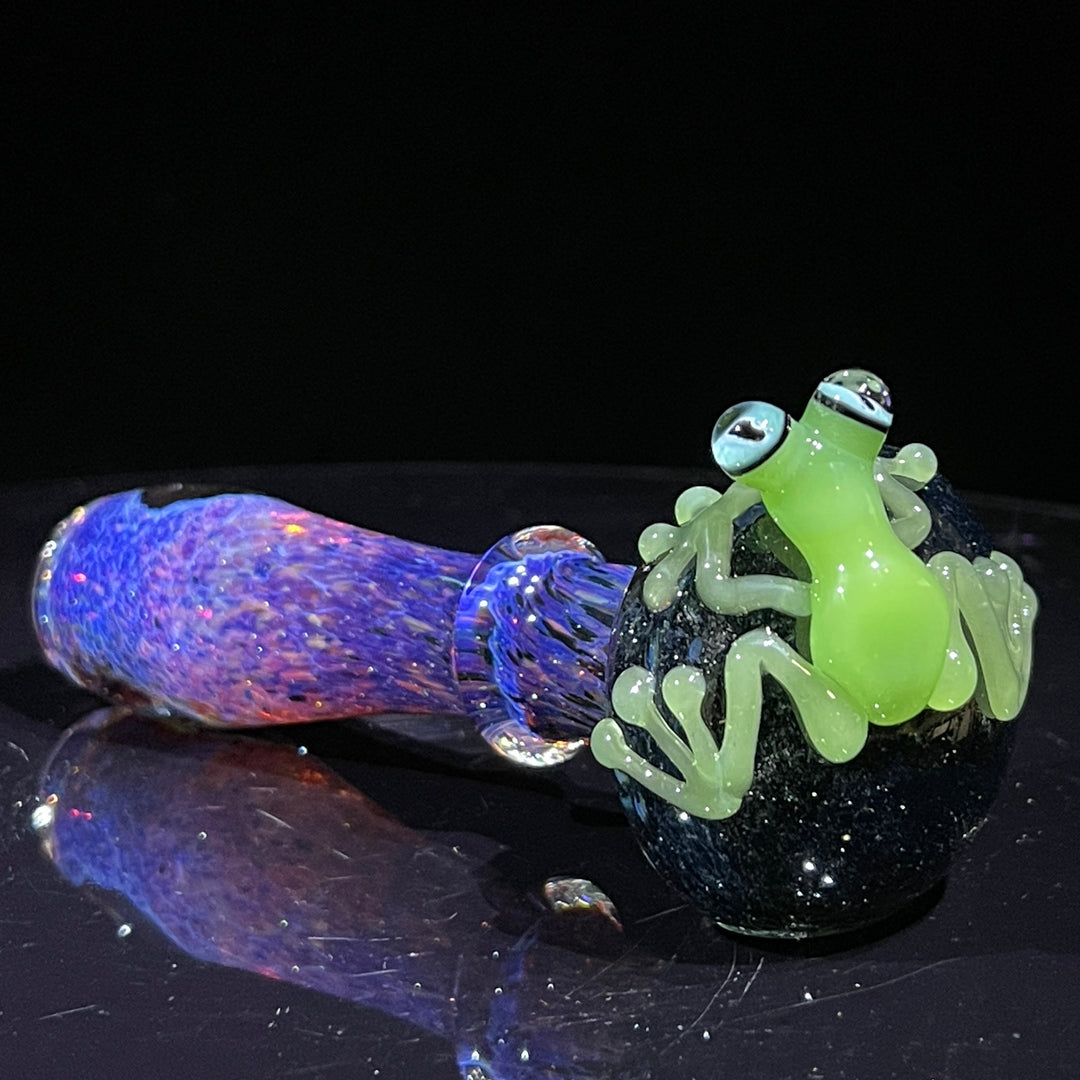 Purple Magic Frog Spoon Glass Pipe Beezy Glass   