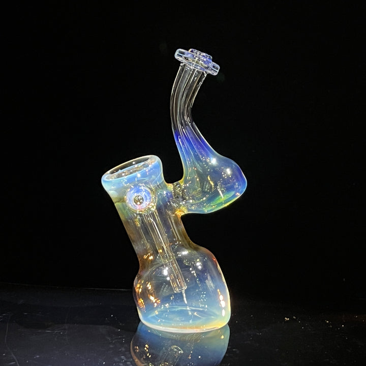 Silver Fume Sherlock Bubbler Glass Pipe Cose Glass   