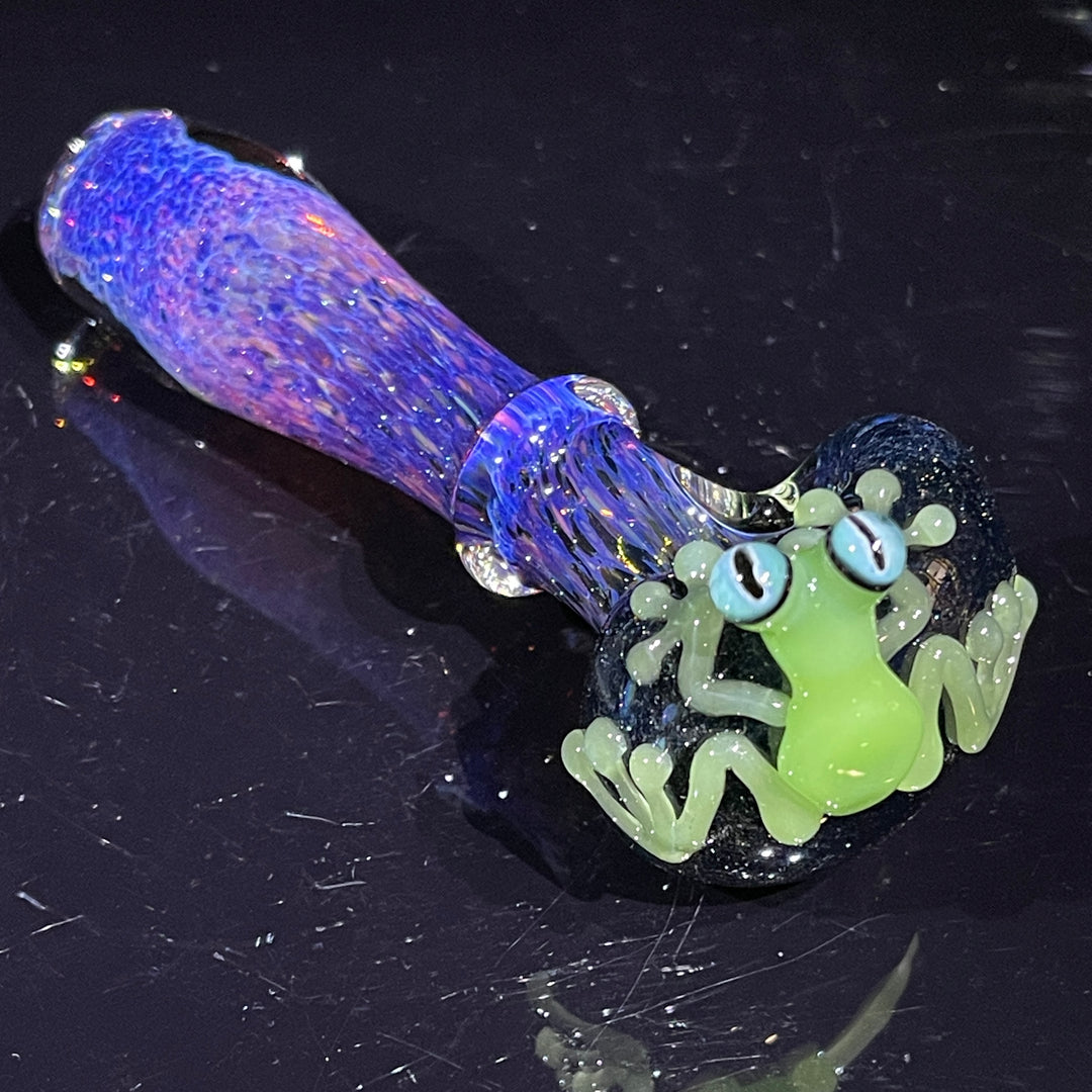 Purple Magic Frog Spoon Glass Pipe Beezy Glass   