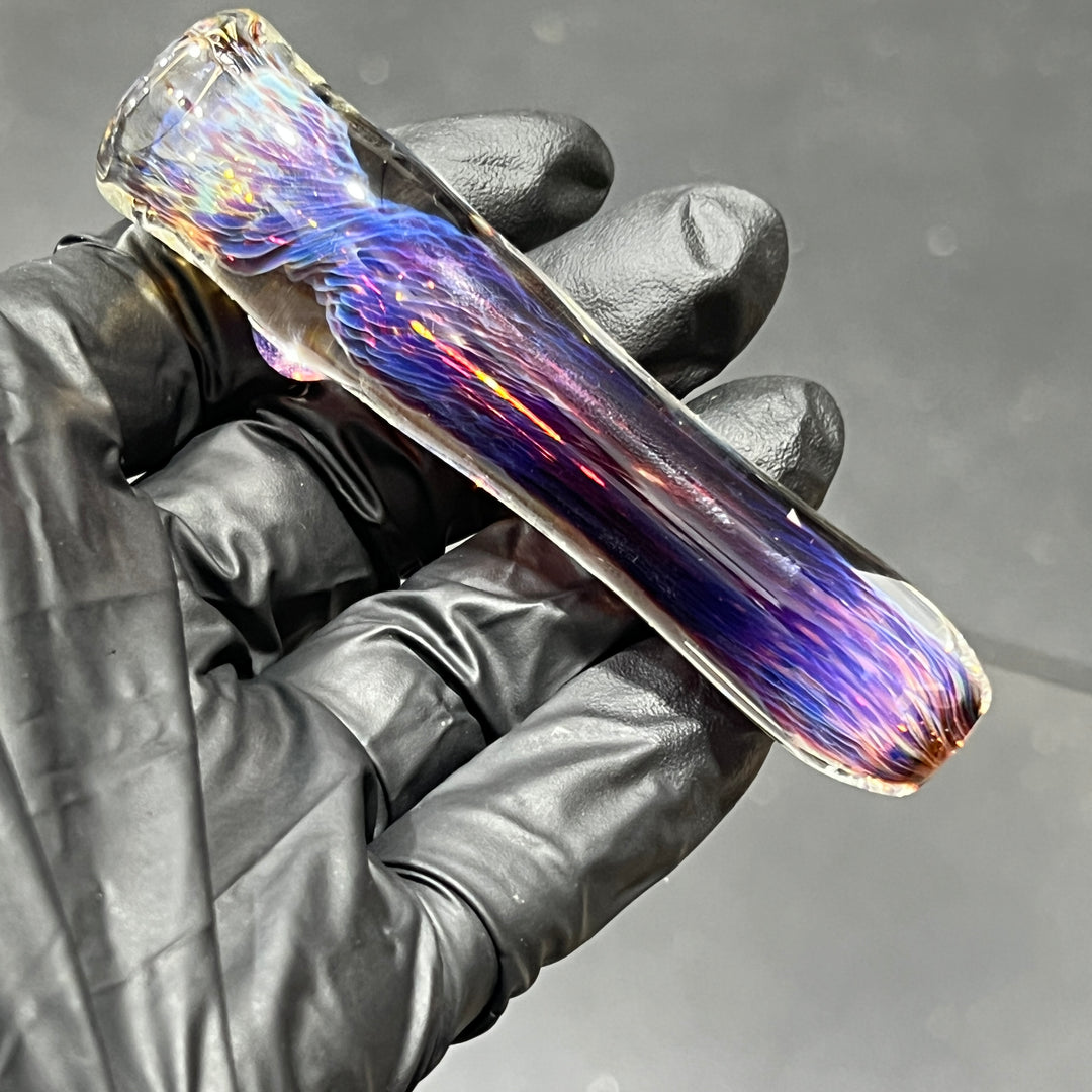 Thick Purple Chillum Glass Pipe Chuck Glass