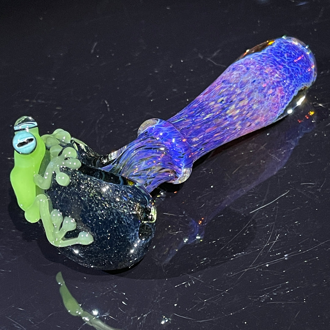 Purple Magic Frog Spoon Glass Pipe Beezy Glass   