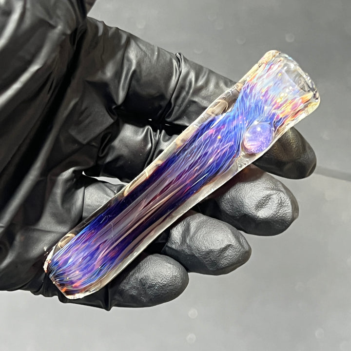 Thick Purple Chillum Glass Pipe Chuck Glass