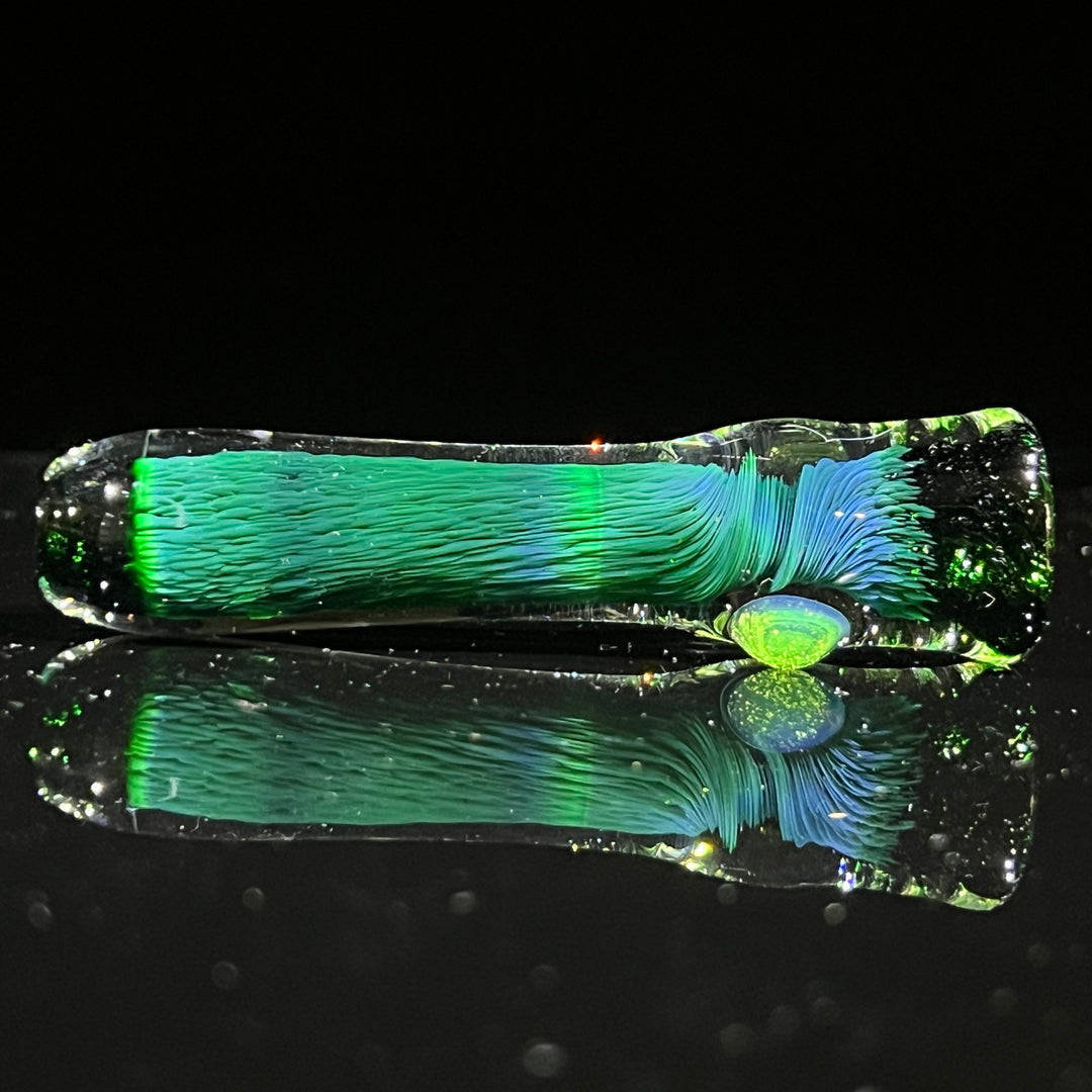 Thick Exp Green Chillum Glass Pipe Chuck Glass