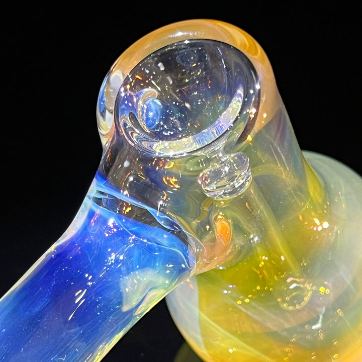 Silver Fume Hammer Bubbler Glass Pipe Cose Glass   